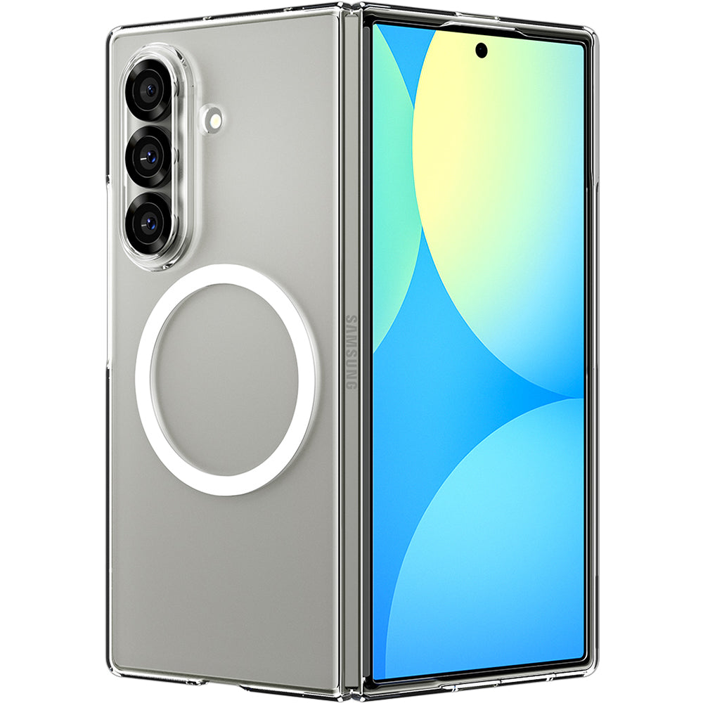 Handyhülle für Galaxy Z Fold7, Spigen Air Skin Mag für MagSafe, Transparent-Weiß