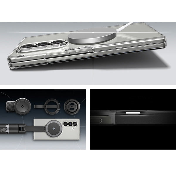 Handyhülle für Galaxy Z Fold7, Spigen Air Skin Mag für MagSafe, Transparent-Weiß