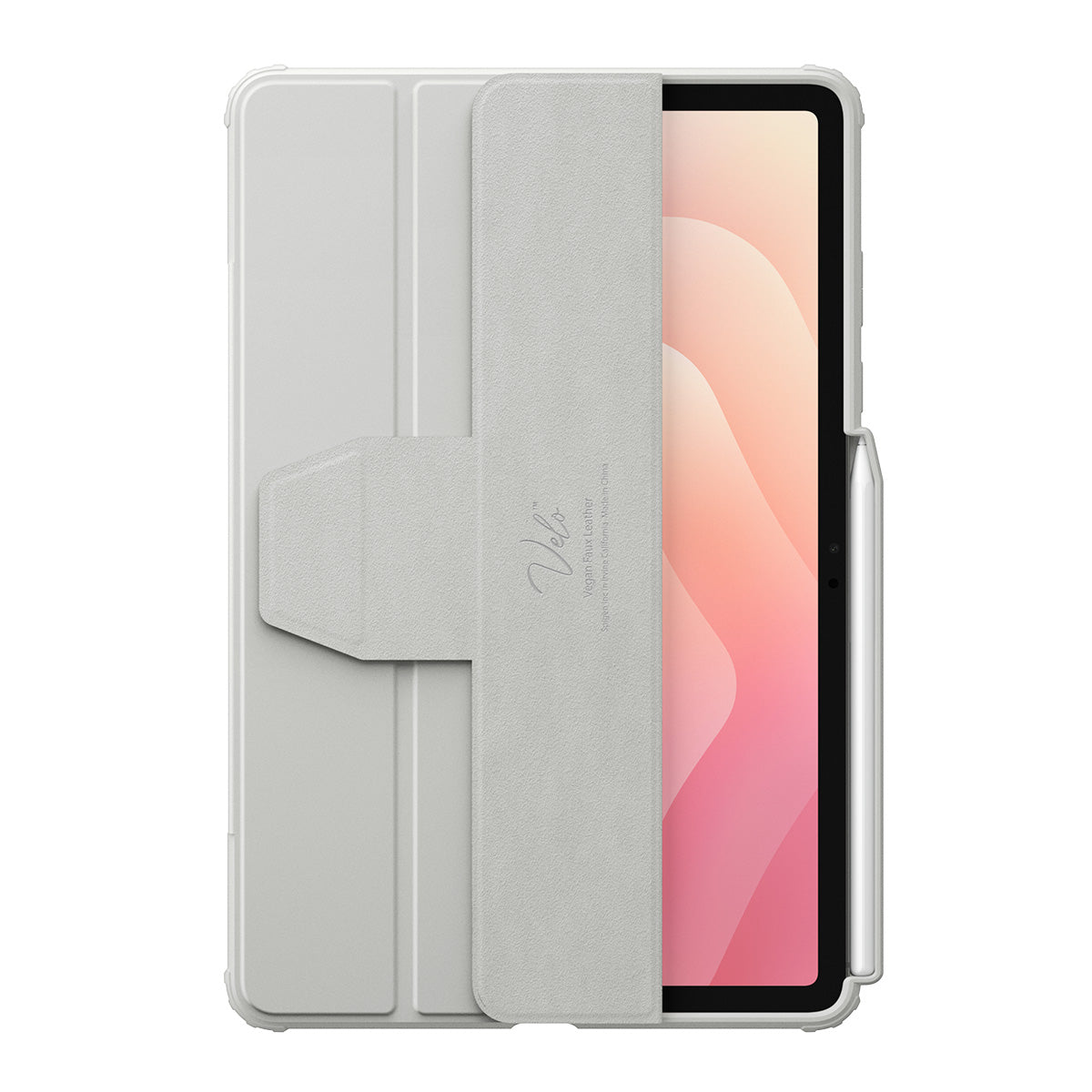Schutzhülle mit Deckel für Galaxy Tab S11, Spigen Air Skin Pro, Grau-Transparent