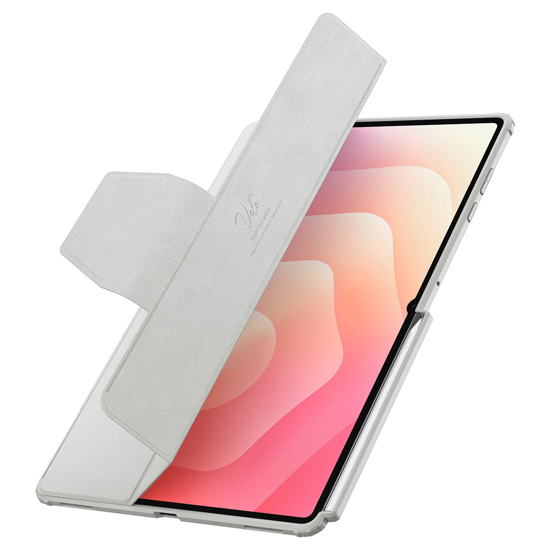 Schutzhülle mit Deckel für Galaxy Tab S11 Ultra, Spigen Air Skin Pro, Grau-Transparent