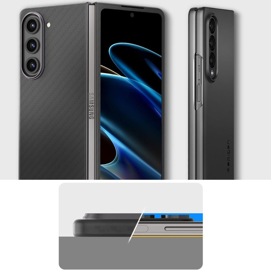 Schutzhülle Spigen Air Skin Pro für Galaxy Z Fold5, Schwarz