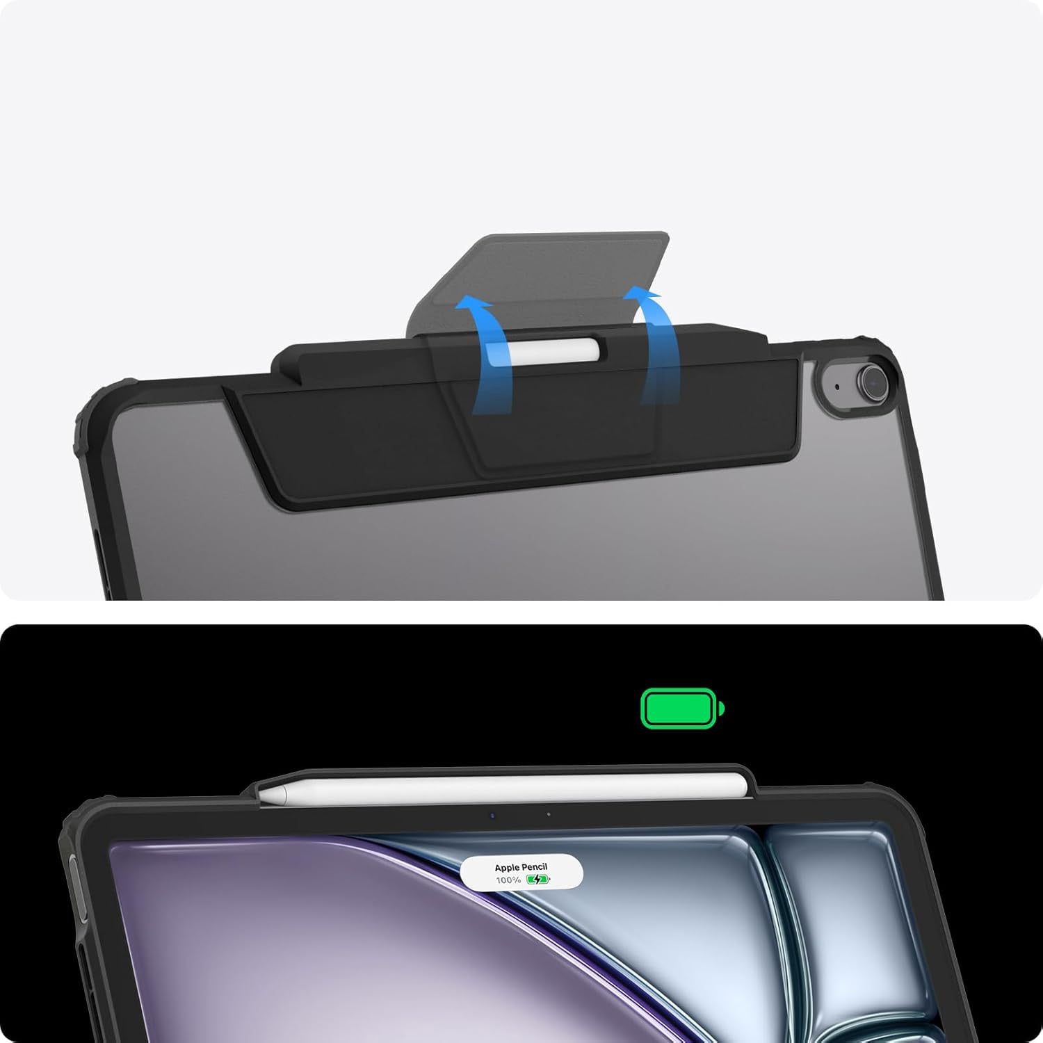Schutzhülle für iPad Air 13" 2025 / 2024, Spigen Air Skin Pro, Schwarz