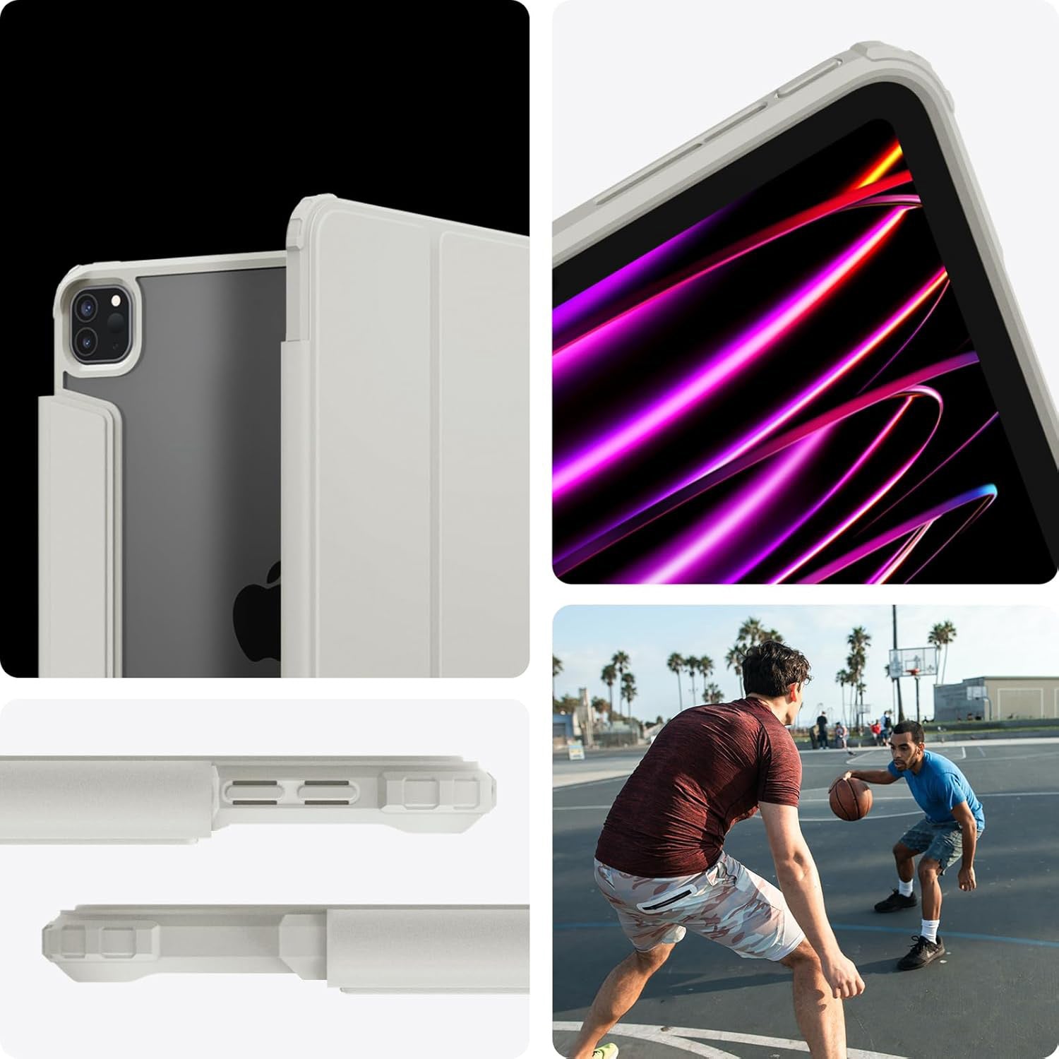 Schutzhülle für iPad Pro 11" 2022/2021/2020/2018, Spigen Air Skin Pro, Grau