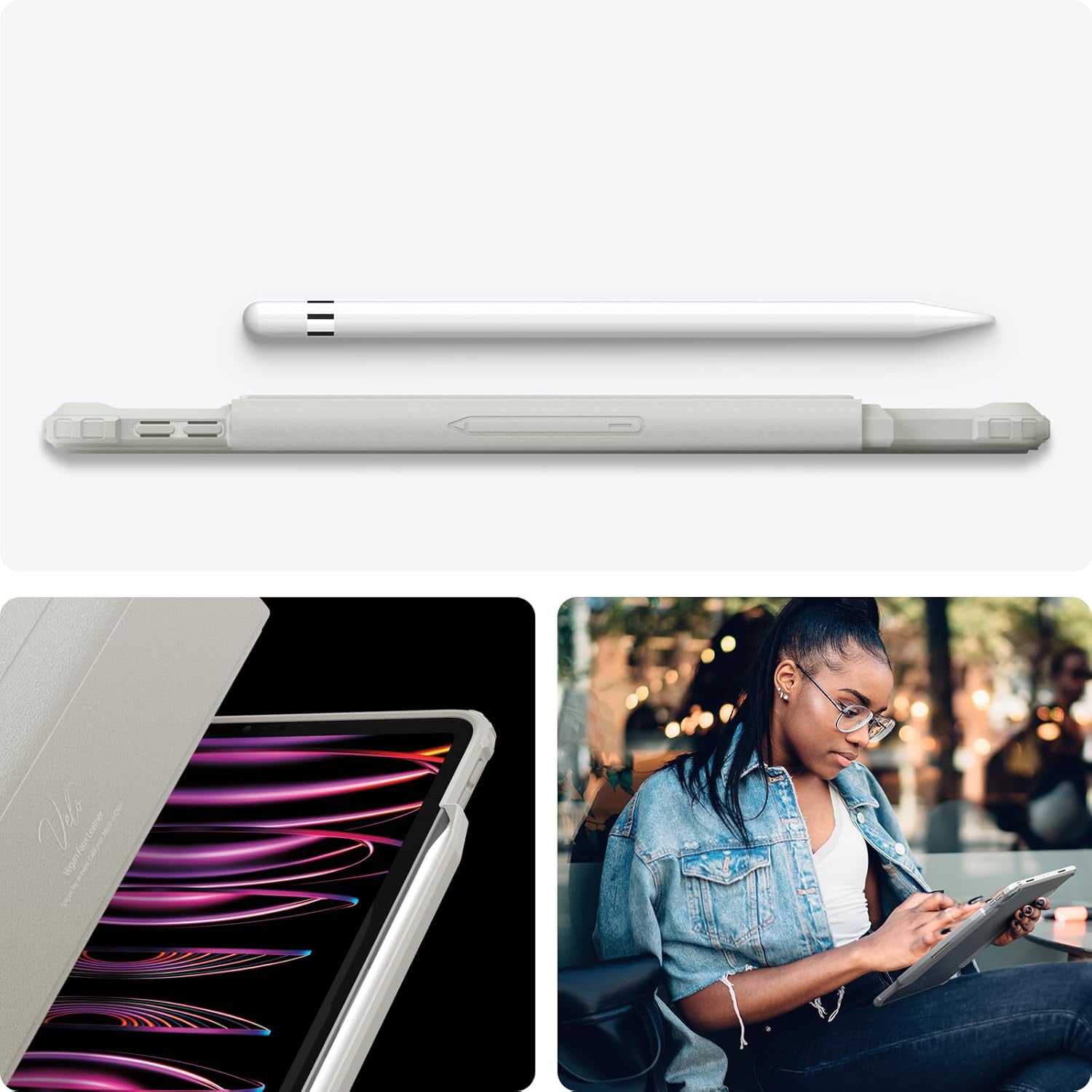 Schutzhülle für iPad Pro 11" 2022/2021/2020/2018, Spigen Air Skin Pro, Grau