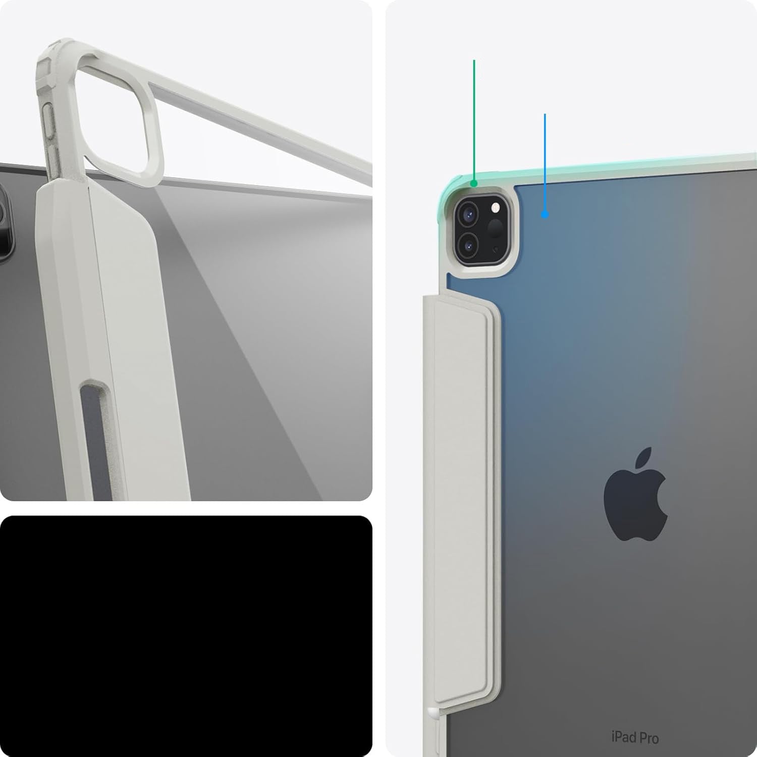 Schutzhülle für iPad Pro 11" 2022/2021/2020/2018, Spigen Air Skin Pro, Grau
