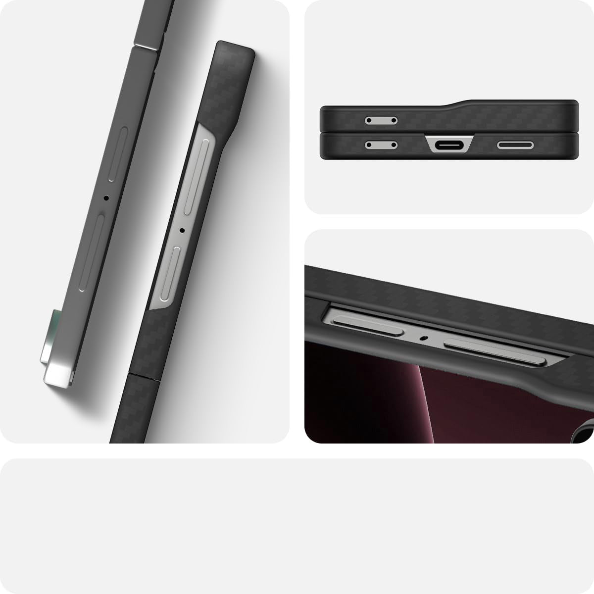 Handyhülle für Galaxy Z Flip7, Spigen Air Skin, Schwarz