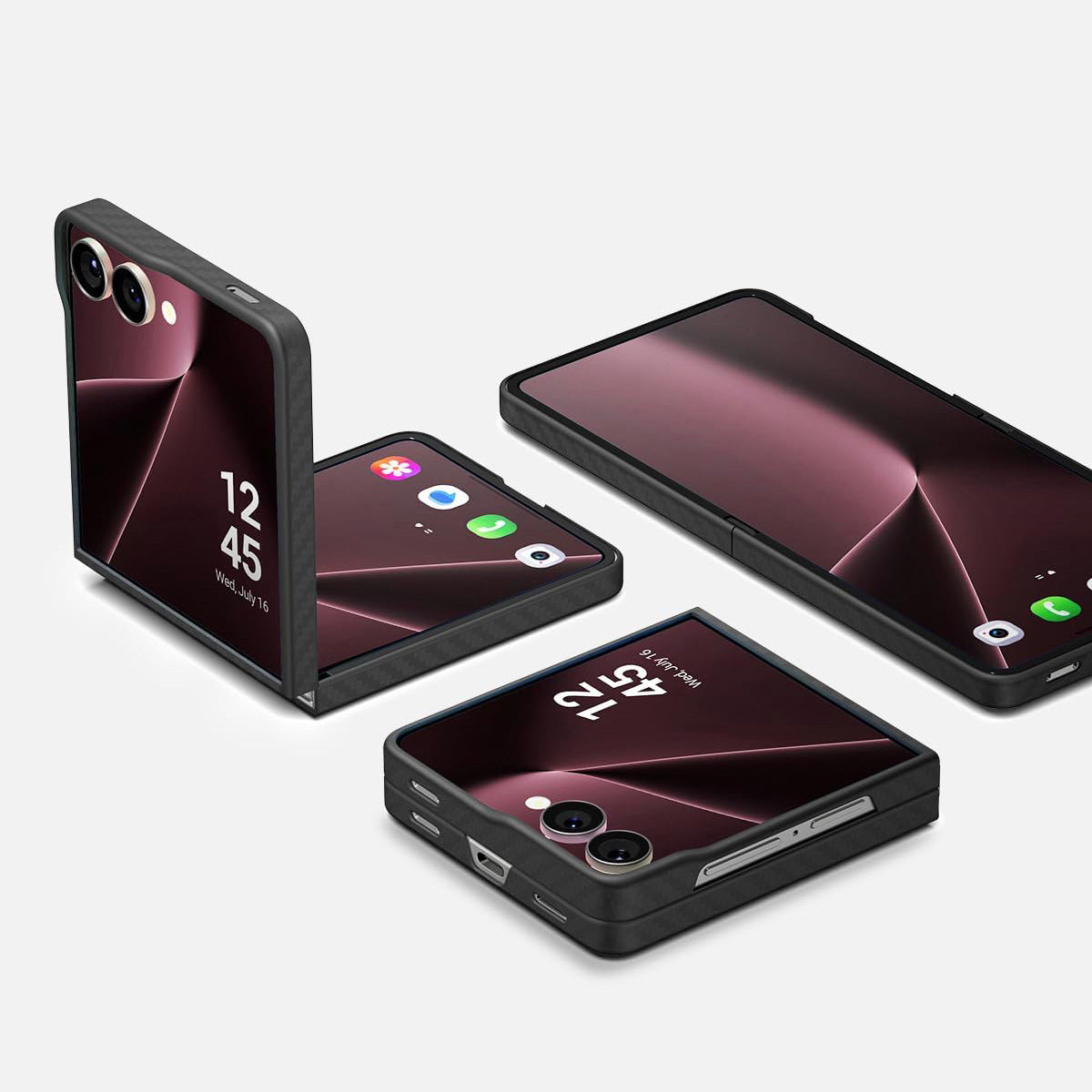 Handyhülle für Galaxy Z Flip7, Spigen Air Skin, Schwarz