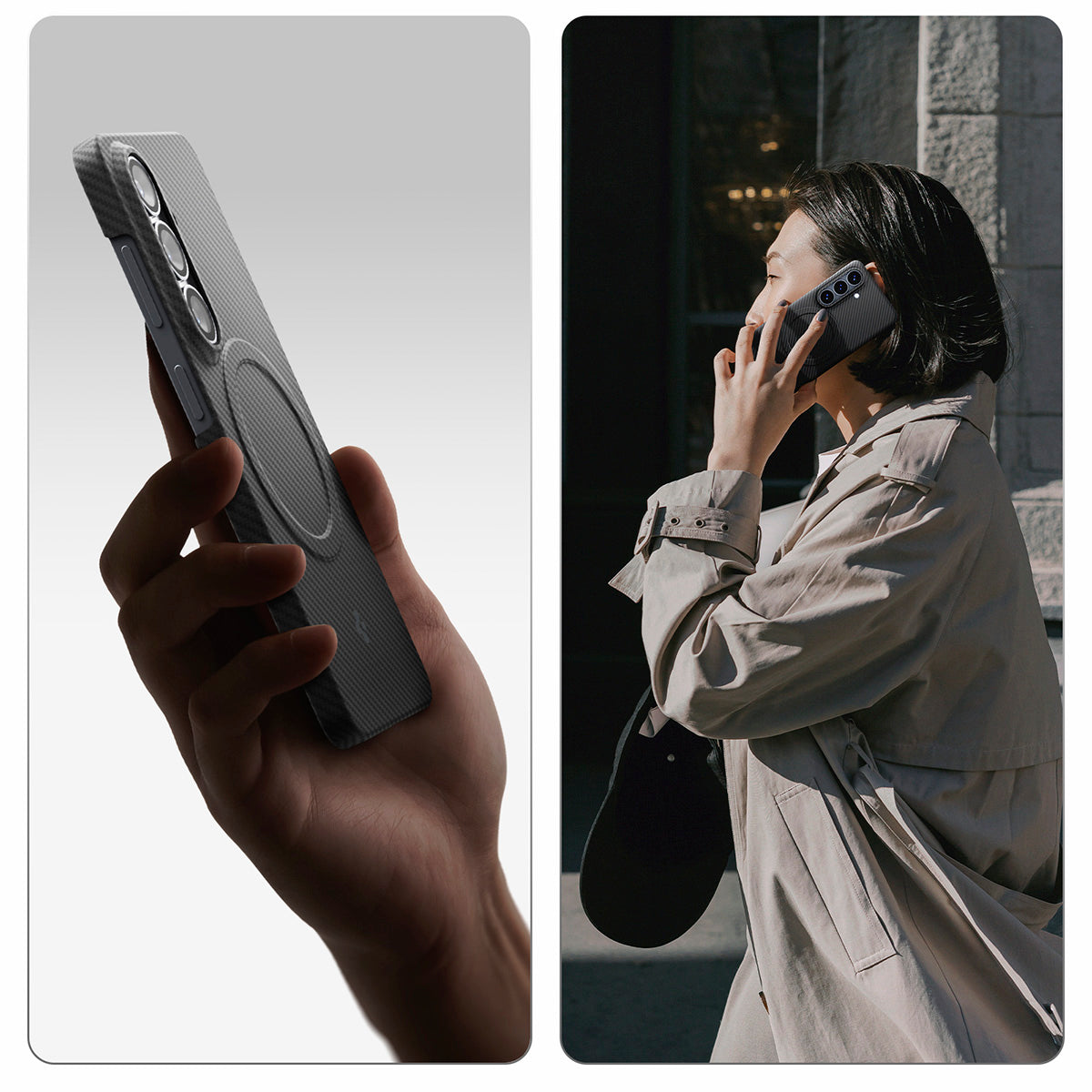 Handyhülle für Galaxy S26, Spigen Air Skin Aramid Mag mit MagSafe, Schwarz