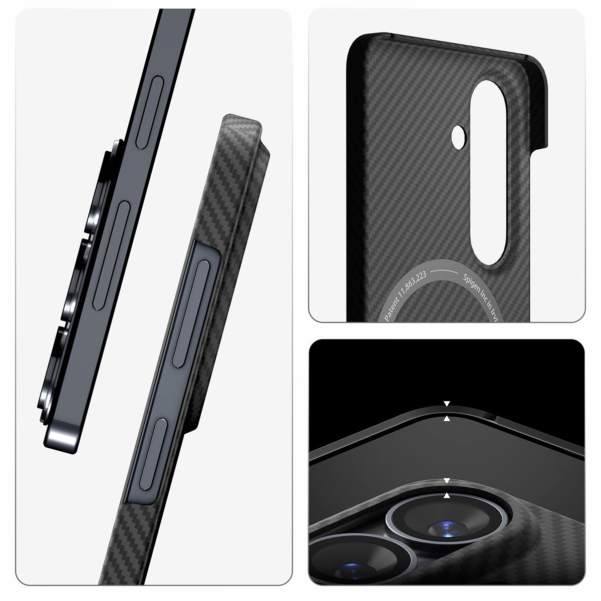 Handyhülle für Galaxy S26, Spigen Air Skin Aramid Mag mit MagSafe, Schwarz