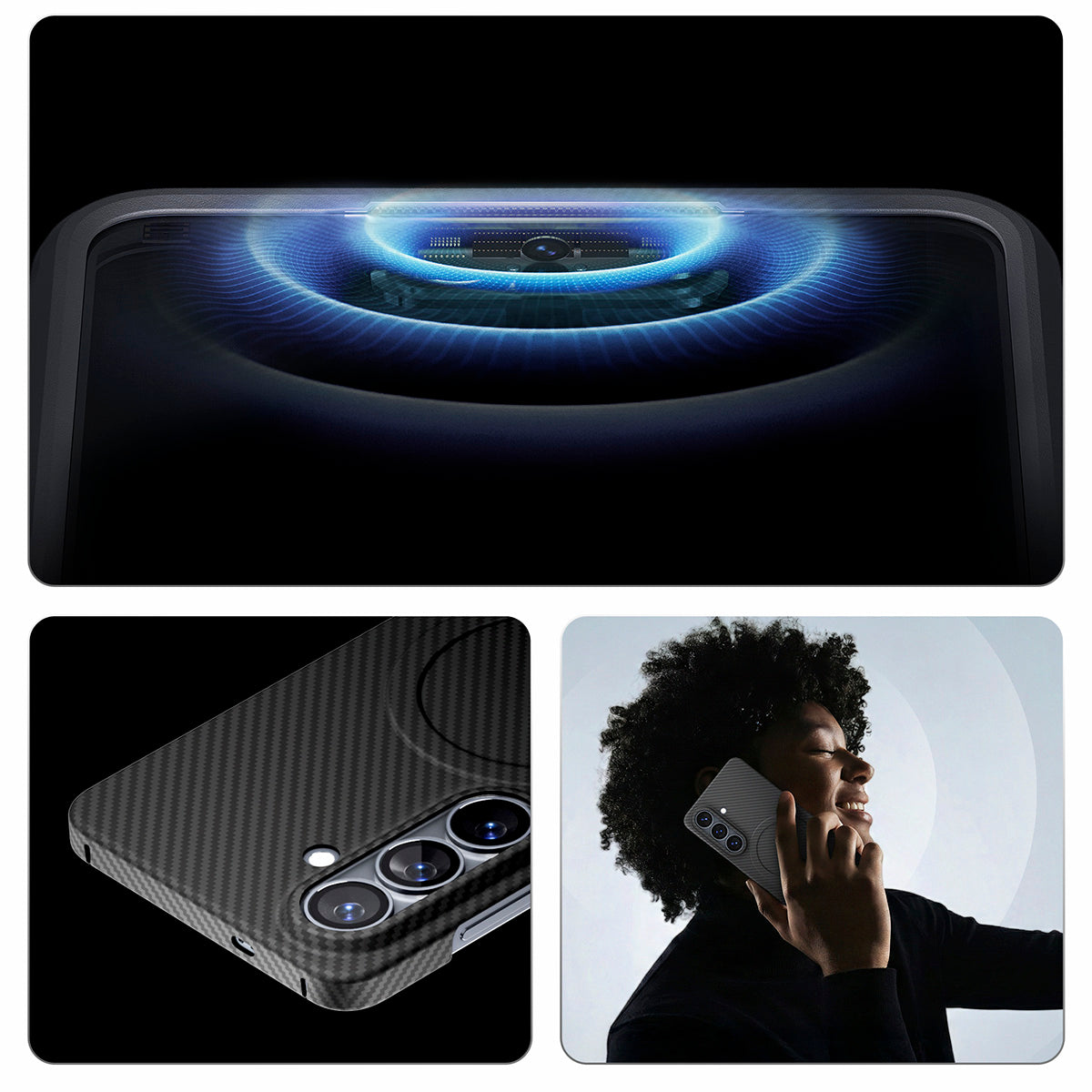 Handyhülle für Galaxy S26 Plus, Spigen Air Skin Aramid Mag mit MagSafe, Schwarz