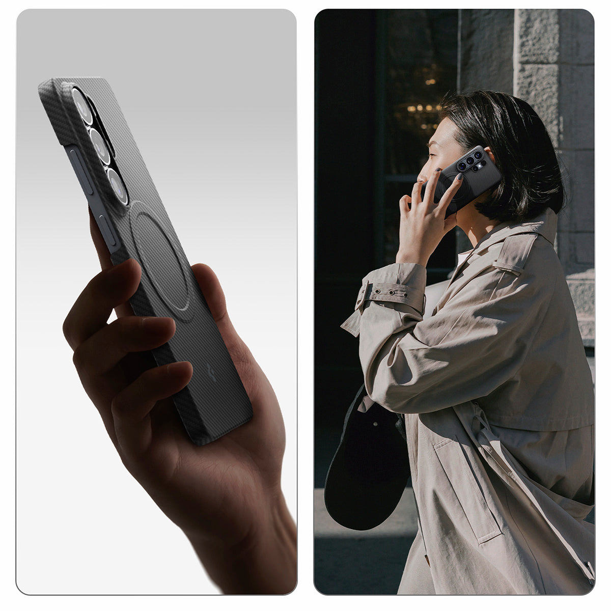 Handyhülle für Galaxy S26 Ultra, Spigen Air Skin Aramid Mag mit MagSafe, Schwarz