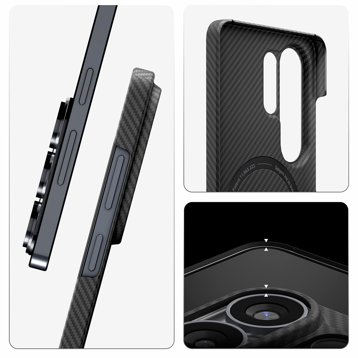 Handyhülle für Galaxy S26 Ultra, Spigen Air Skin Aramid Mag mit MagSafe, Schwarz