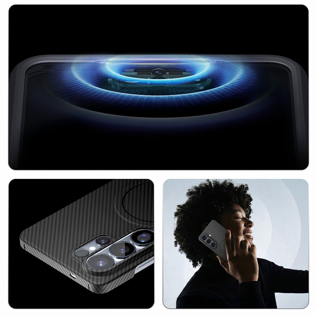 Handyhülle für Galaxy S26 Ultra, Spigen Air Skin Aramid Mag mit MagSafe, Schwarz