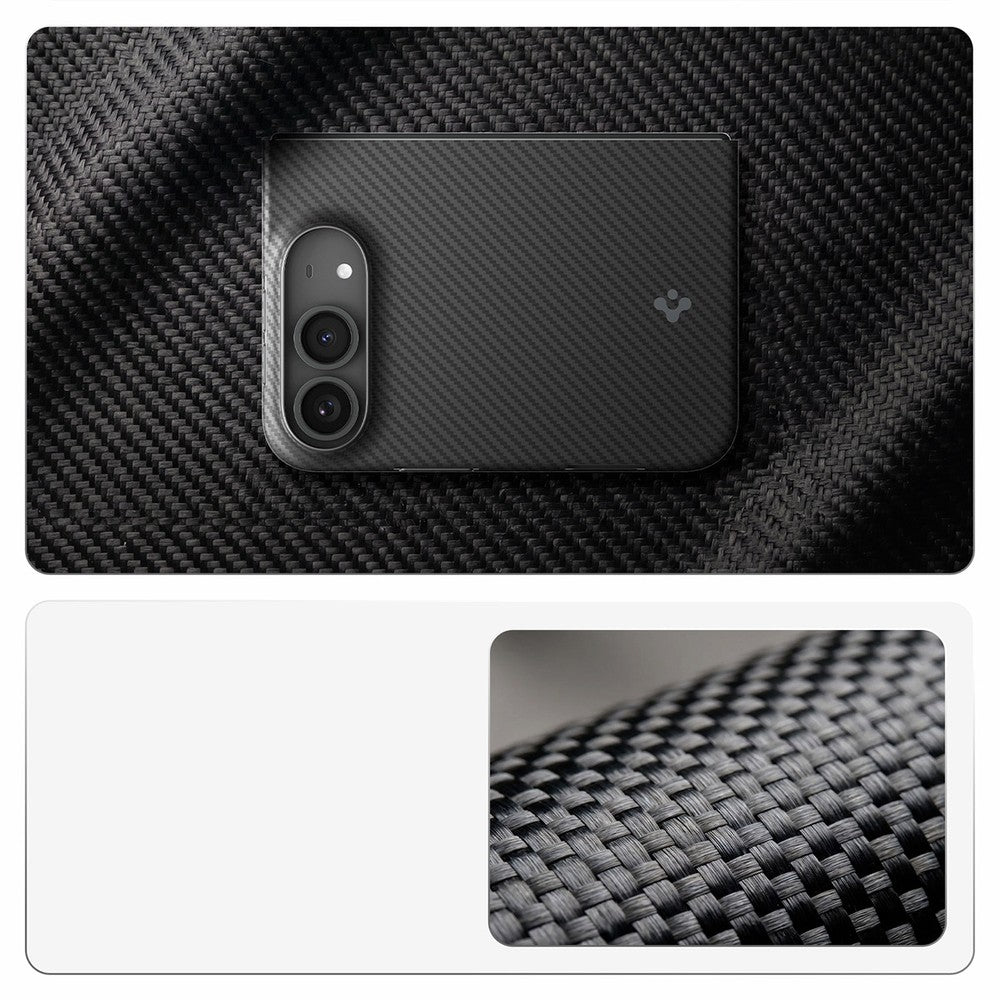 Handyhülle für iPhone Duo, Spigen Air Skin Aramid Mag mit MagSafe, Schwarz (2/14)