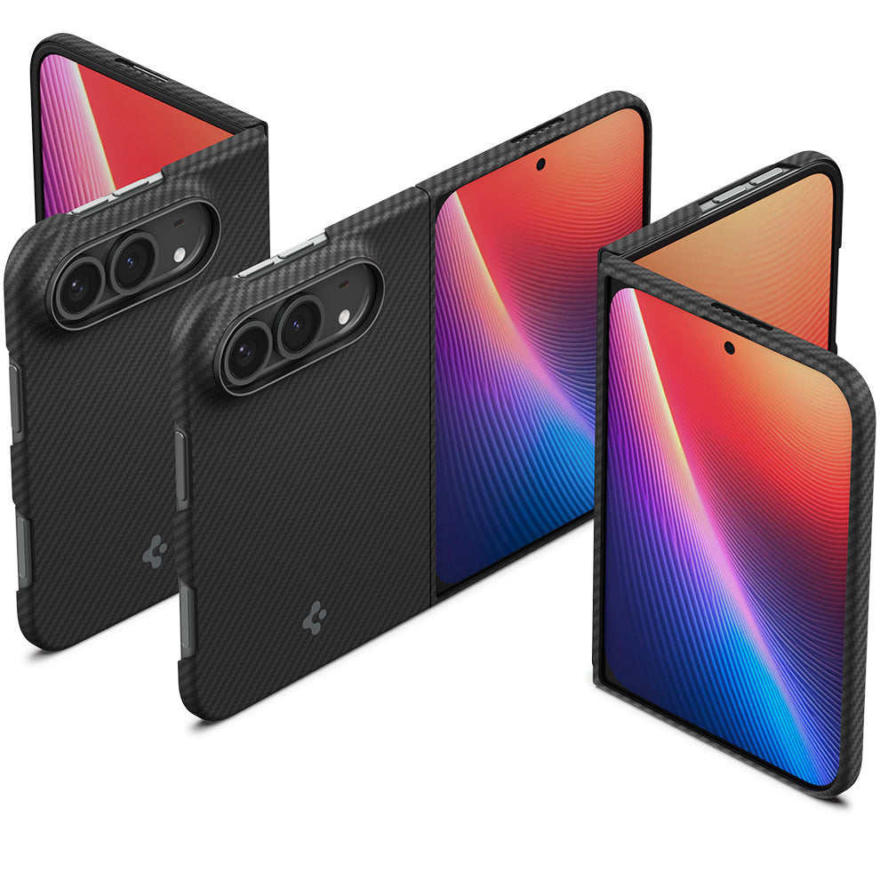 Handyhülle für iPhone Duo, Spigen Air Skin Aramid Mag mit MagSafe, Schwarz (5/14)