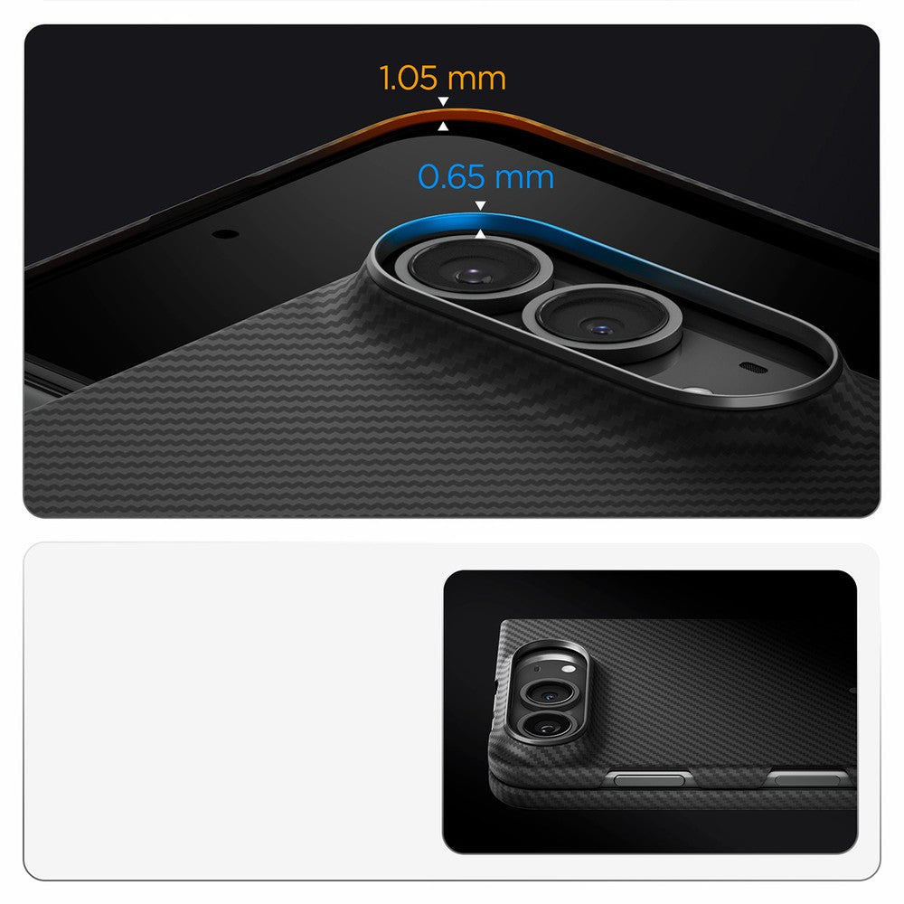 Handyhülle für iPhone Duo, Spigen Air Skin Aramid Mag mit MagSafe, Schwarz (6/14)