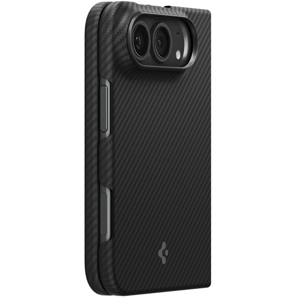 Handyhülle für iPhone Duo, Spigen Air Skin Aramid Mag mit MagSafe, Schwarz (9/14)