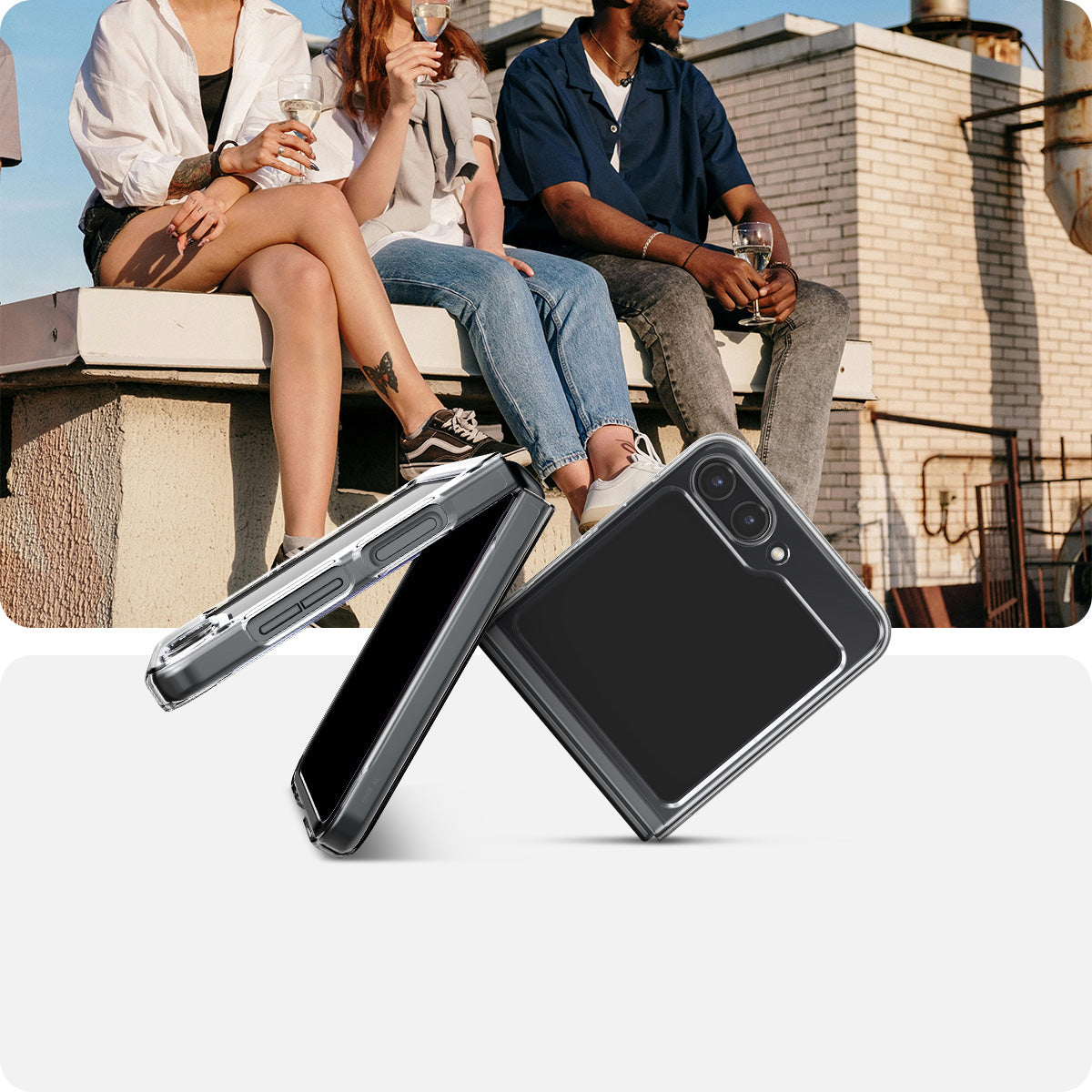 Schutzhülle für Galaxy Z Flip7 FE / 6, Spigen Air Skin, Transparent