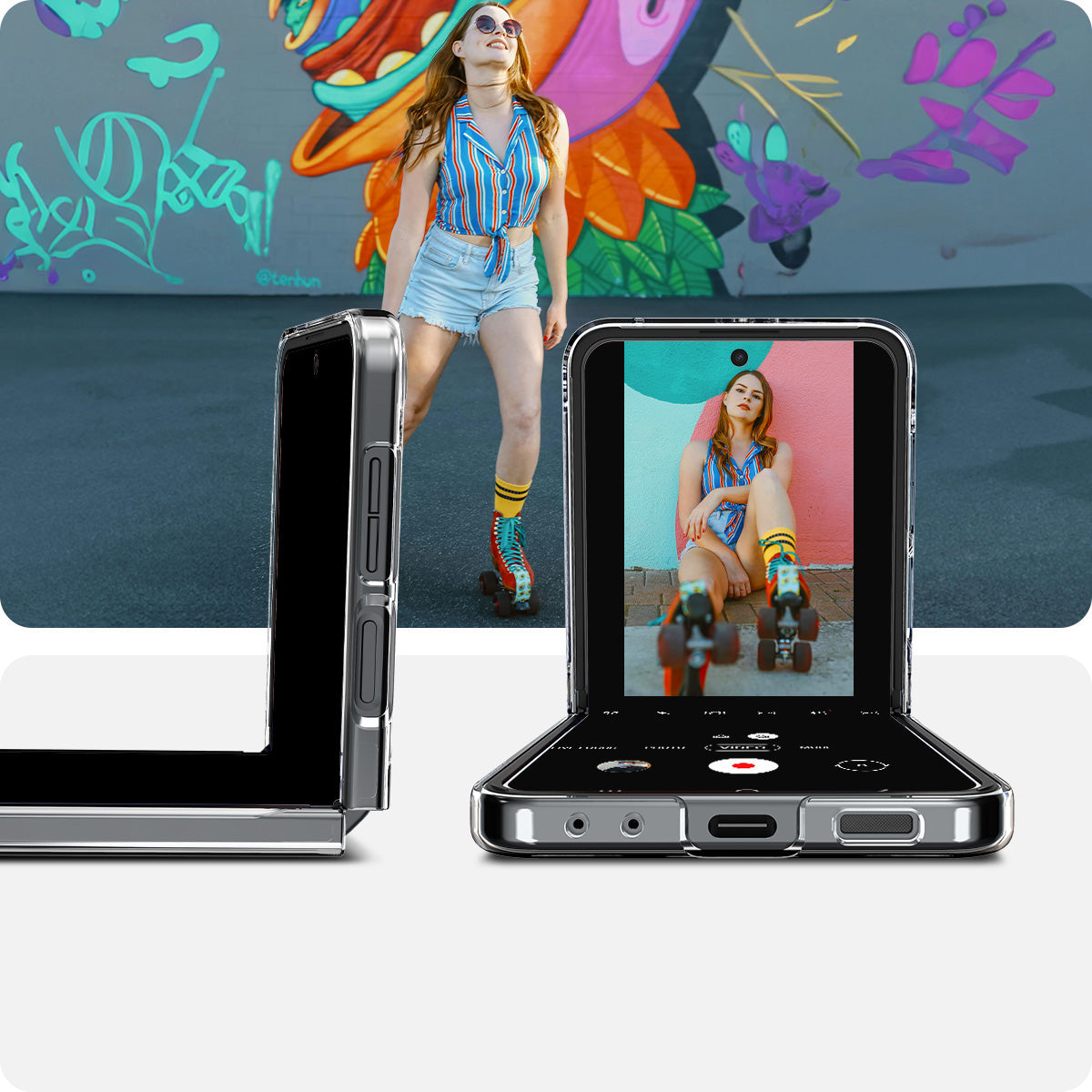 Schutzhülle für Galaxy Z Flip7 FE / 6, Spigen Air Skin, Transparent