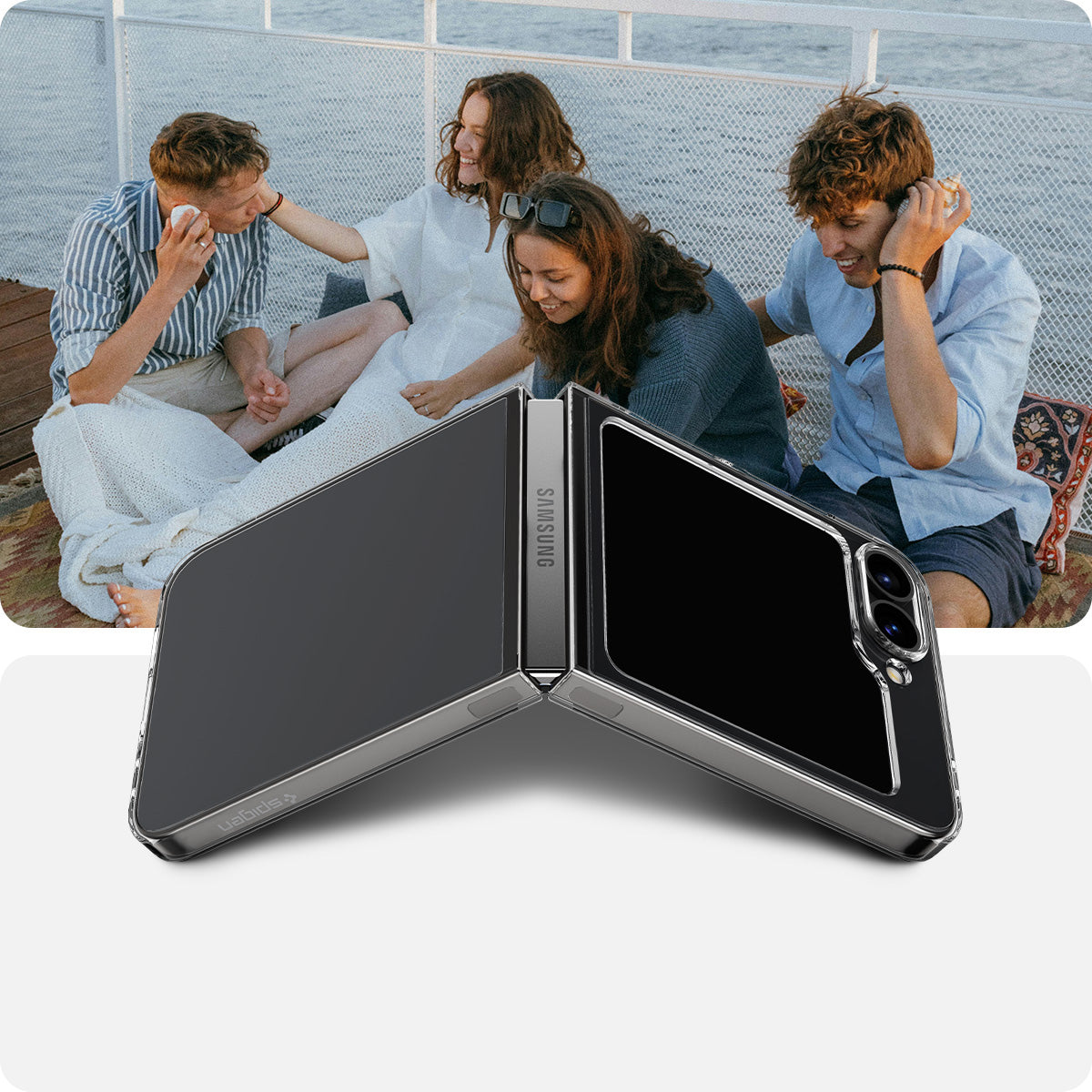Schutzhülle für Galaxy Z Flip7 FE / 6, Spigen Air Skin, Transparent