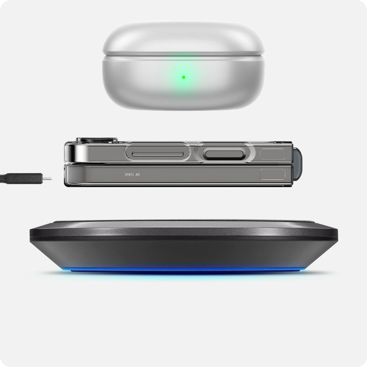 Schutzhülle für Galaxy Z Flip7 FE / 6, Spigen Air Skin, Transparent