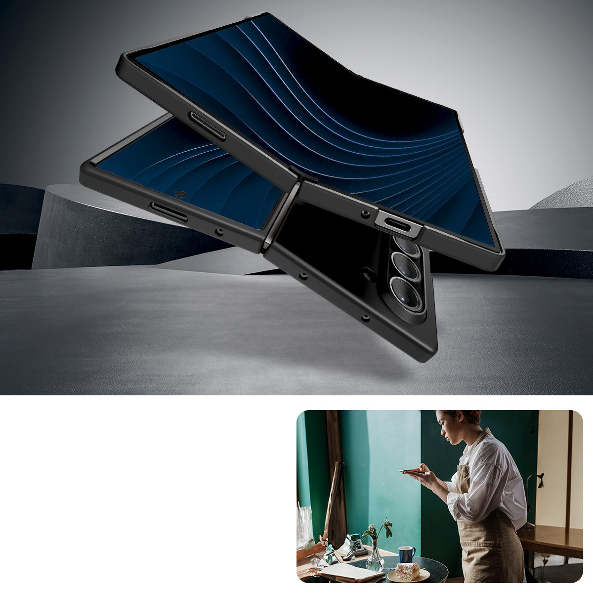 Schutzhülle für Galaxy Z Fold6, Spigen Air Skin, Schwarz