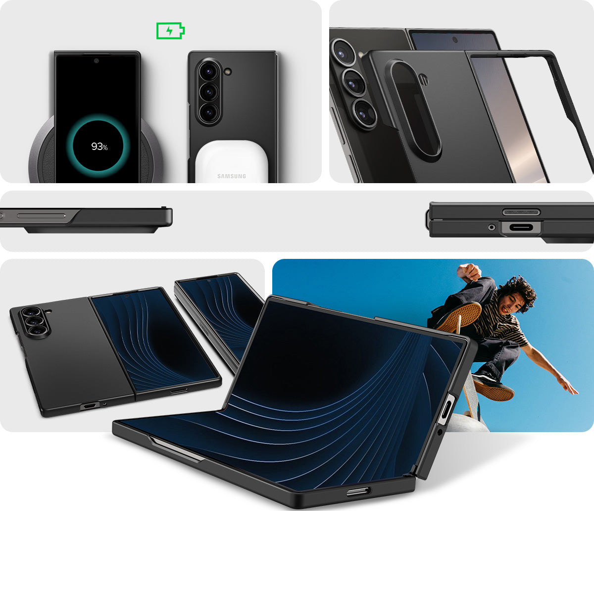 Schutzhülle für Galaxy Z Fold6, Spigen Air Skin, Schwarz