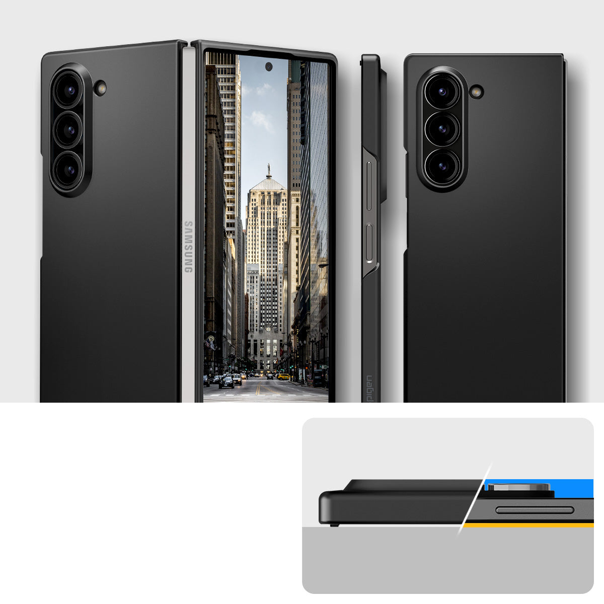 Schutzhülle für Galaxy Z Fold6, Spigen Air Skin, Schwarz
