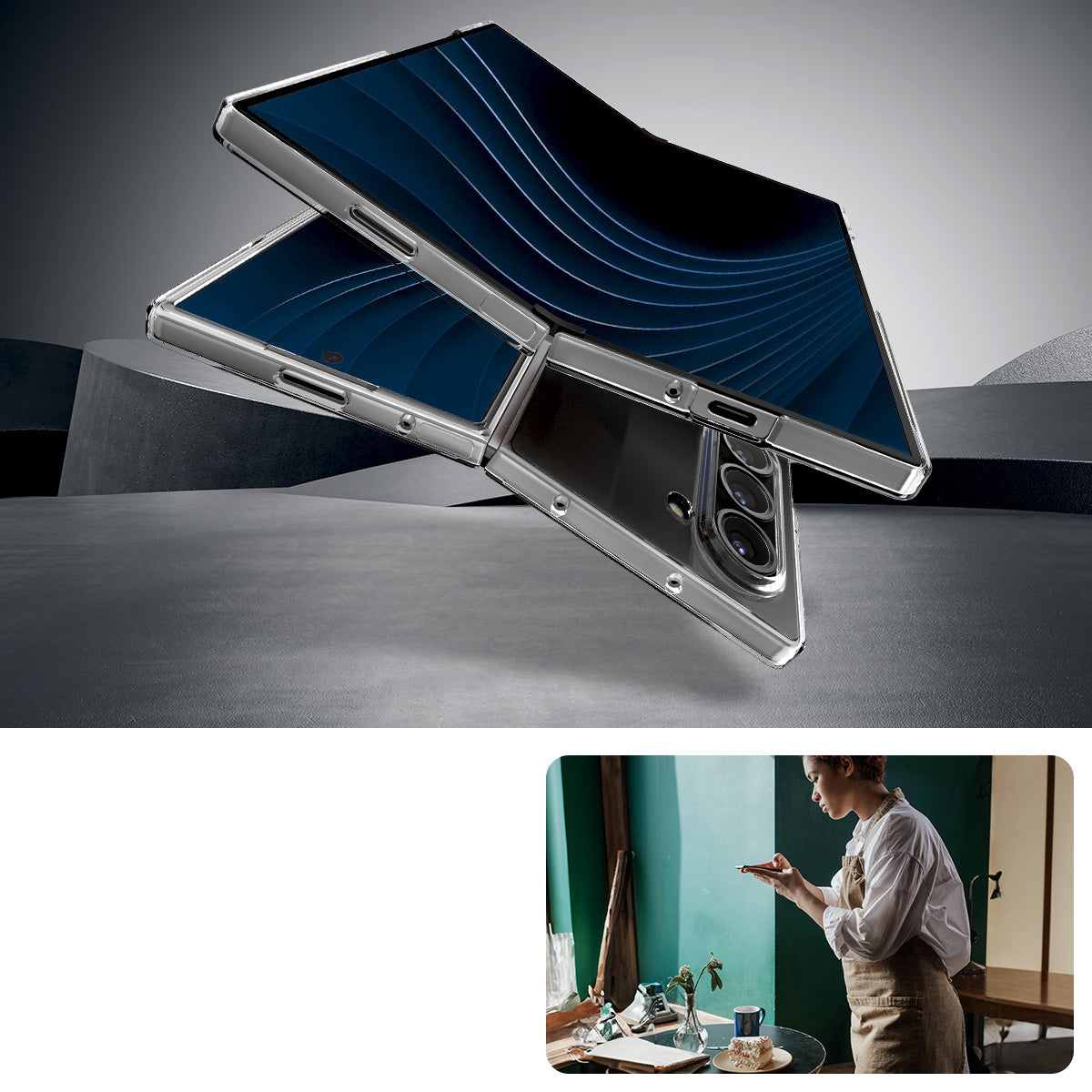 Schutzhülle für Galaxy Z Fold6, Spigen Air Skin, Transparent