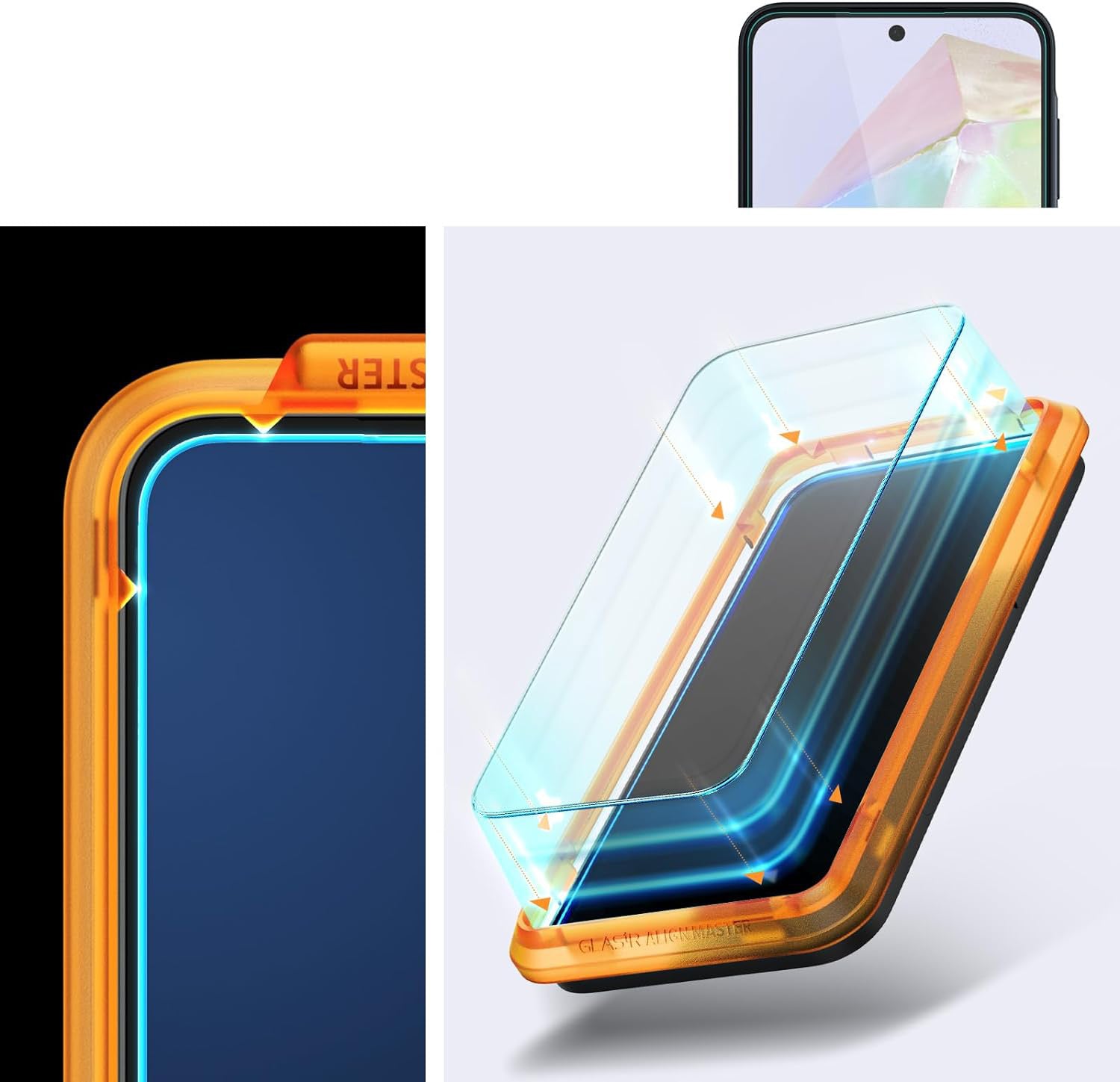 Glas für die Schutzhülle für Galaxy A35 5G, Spigen Glas.tR AM 2-Pack