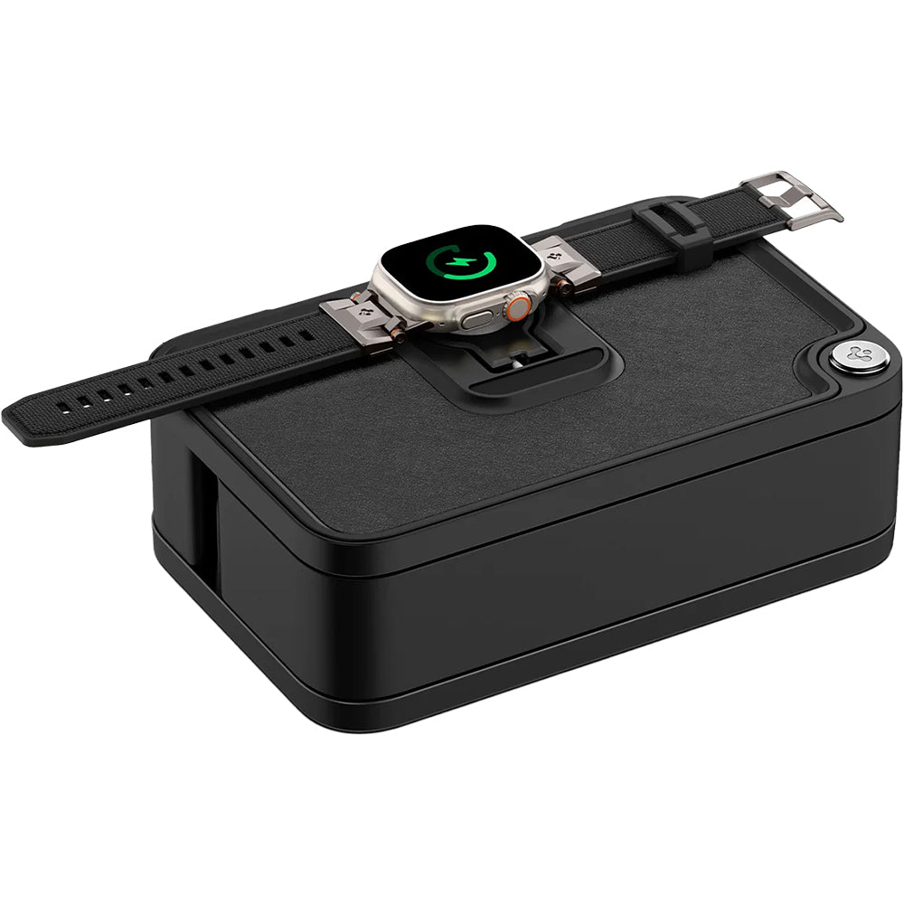 Ladestation mit Organizer und Schublade für Apple Watch Qi Ladegeräte, Spigen Watch Organizer S340, Schwarz