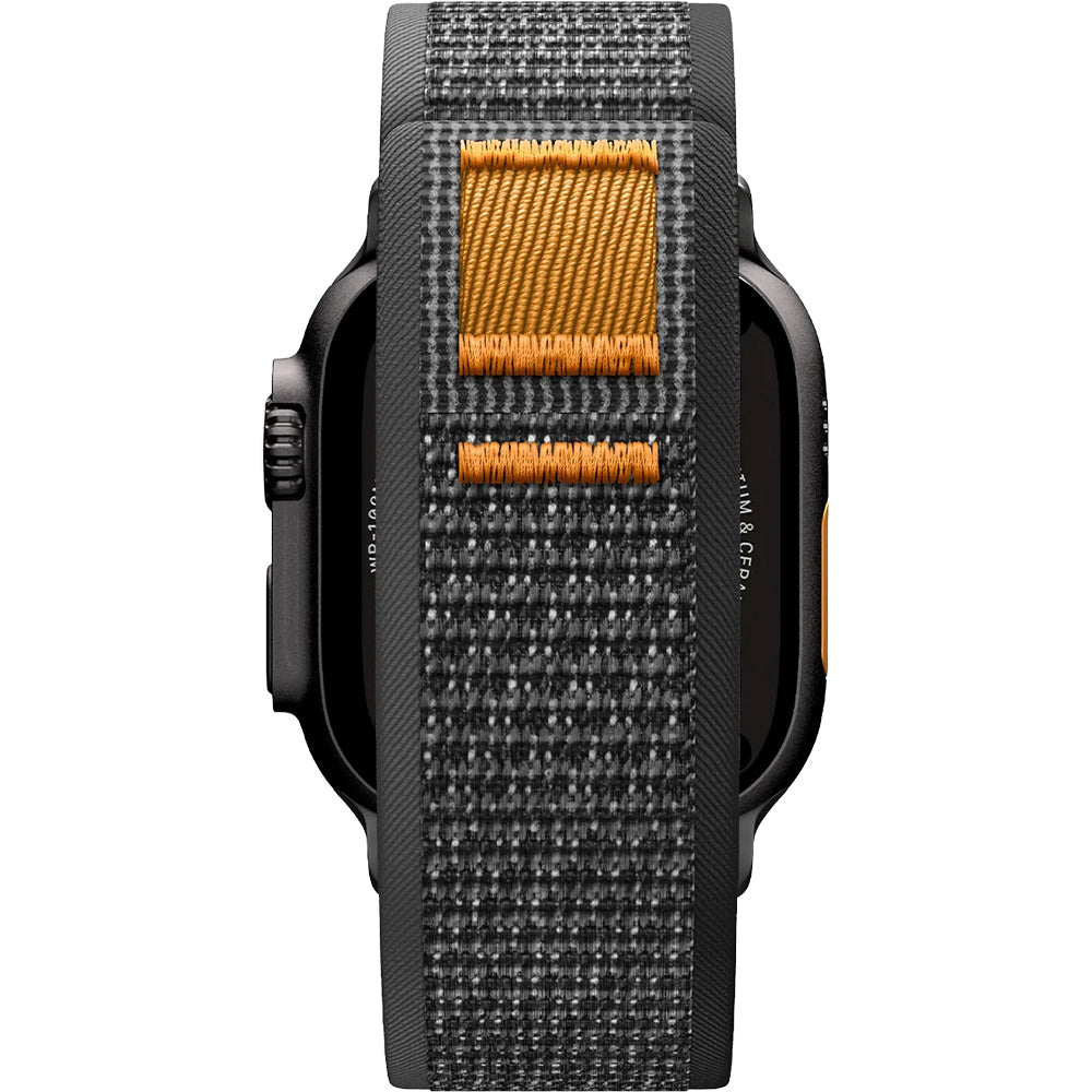 Armband für Apple Watch 49/46/45/44 mm, Spigen Athlex Air 2, Schwarz-Orange