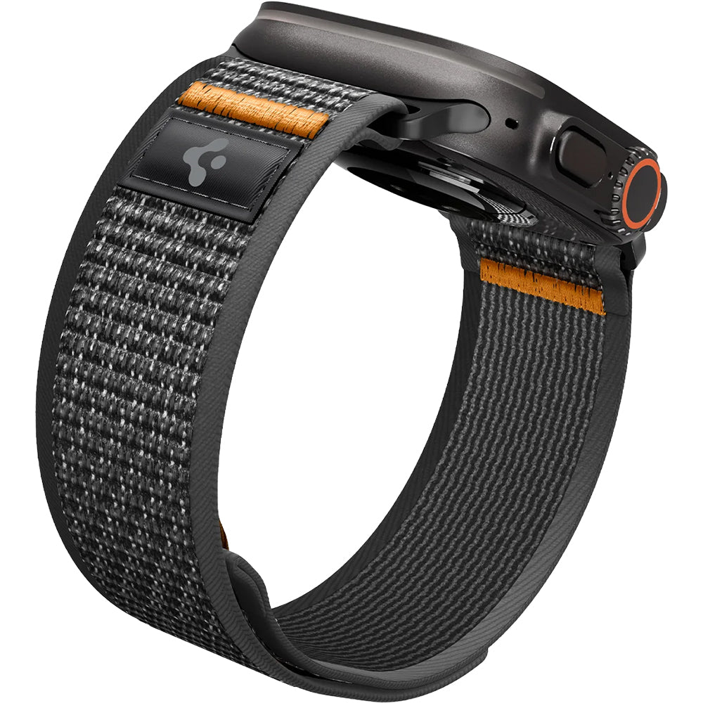 Armband für Apple Watch 49/46/45/44 mm, Spigen Athlex Air 2, Schwarz-Orange