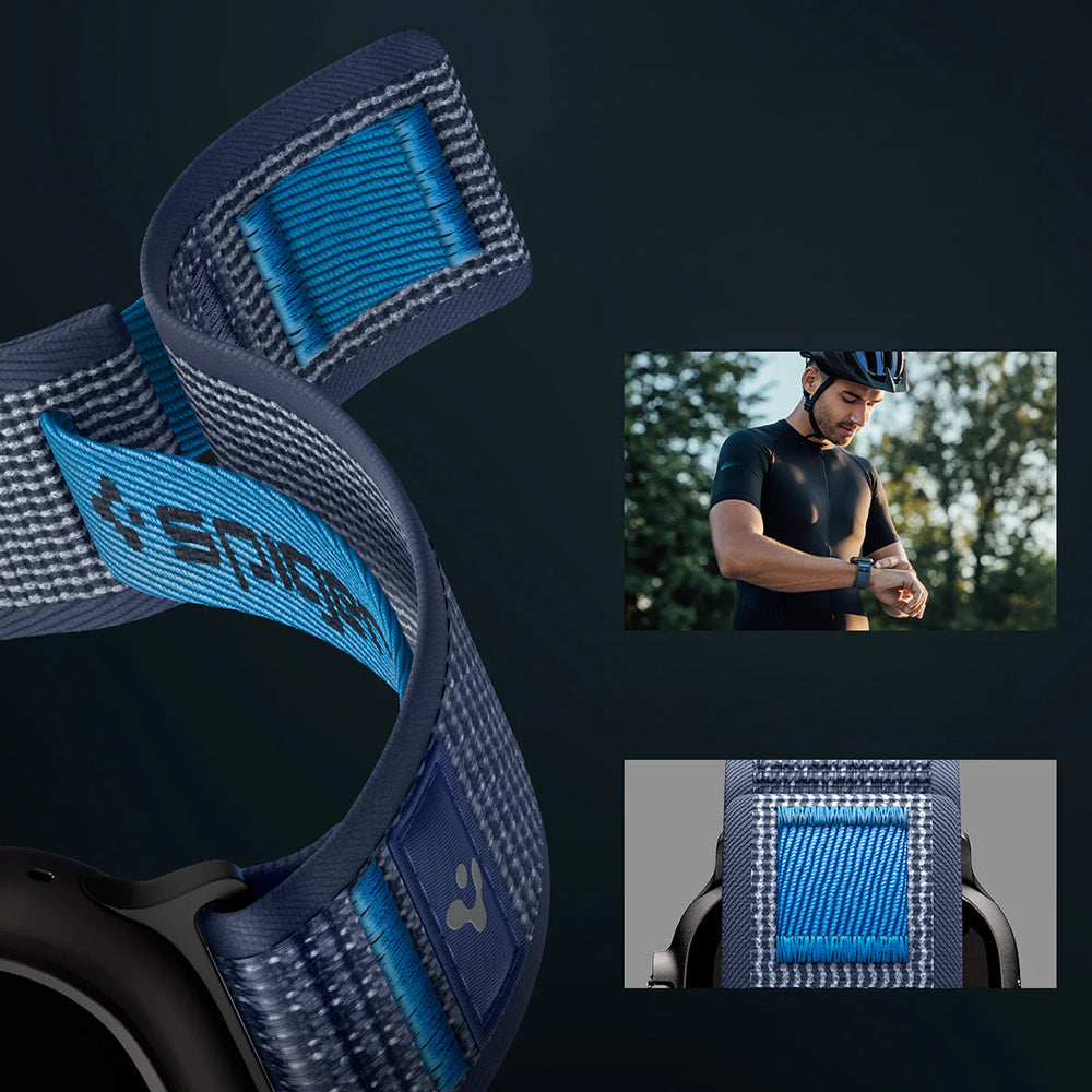 Armband für Apple Watch 49/46/45/44 mm, Spigen Athlex Air 2, Dunkelblau