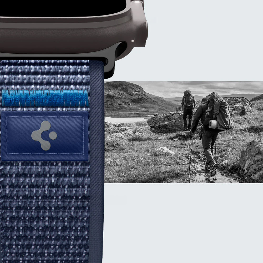 Armband für Apple Watch 49/46/45/44 mm, Spigen Athlex Air 2, Dunkelblau