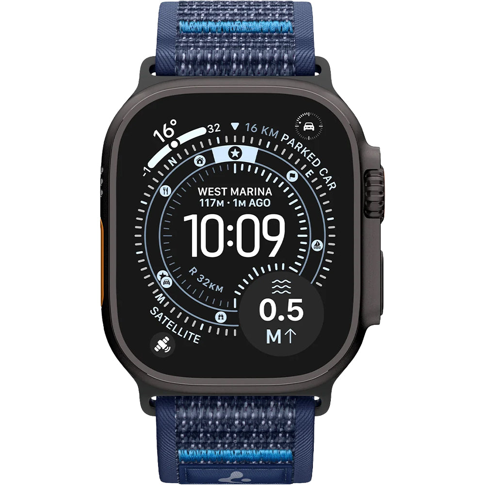 Armband für Apple Watch 49/46/45/44 mm, Spigen Athlex Air 2, Dunkelblau