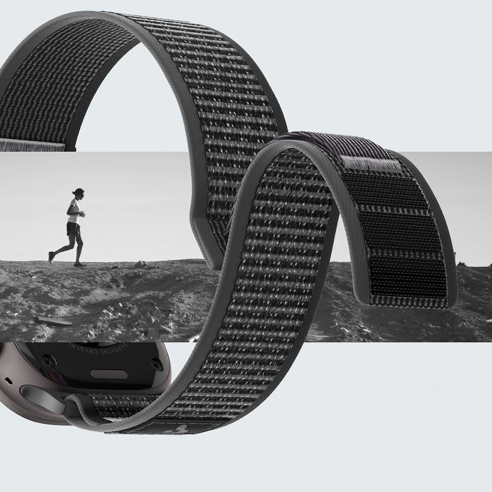 Armband für Apple Watch 49/46/45/44 mm, Spigen Athlex Air 2, Schwarz-Grau
