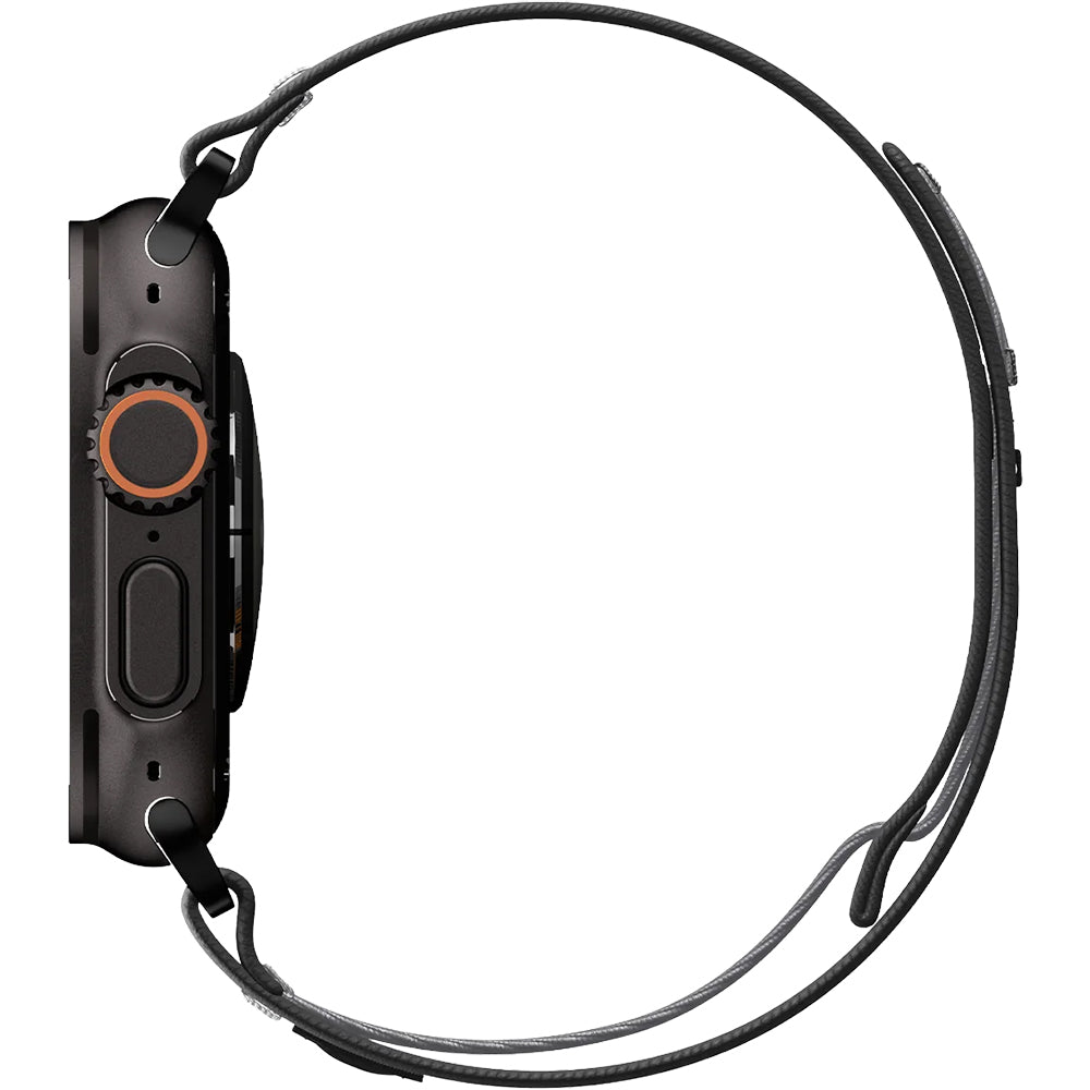 Armband für Apple Watch 49/46/45/44 mm, Spigen Athlex Air 2, Schwarz-Grau