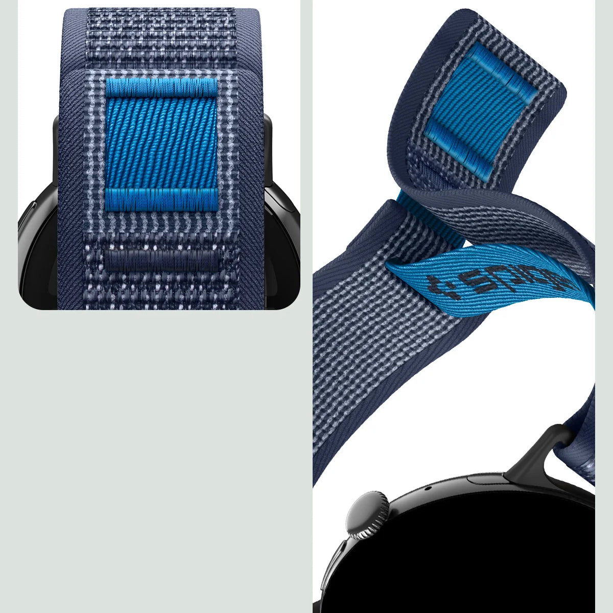 Armband für Pixel Watch 5/4/3 (45mm), Spigen Athlex Air, Dunkelblau (10/12)