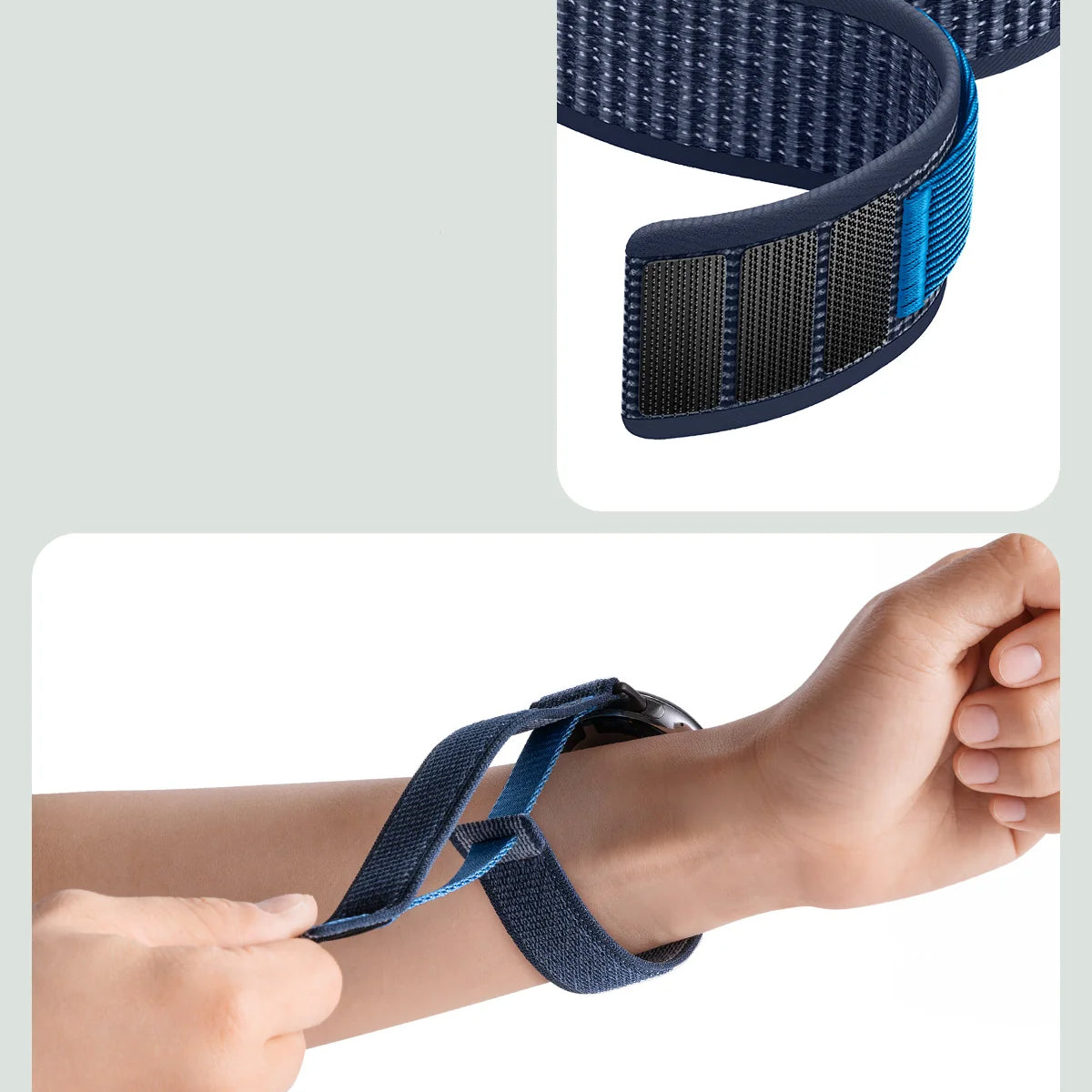 Armband für Pixel Watch 5/4/3 (45mm), Spigen Athlex Air, Dunkelblau (11/12)