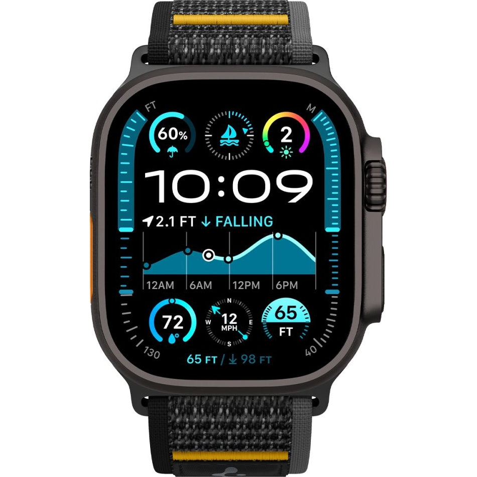 Armband für Apple Watch 49/46/45/44 mm, Spigen Athlex Air, Schwarz