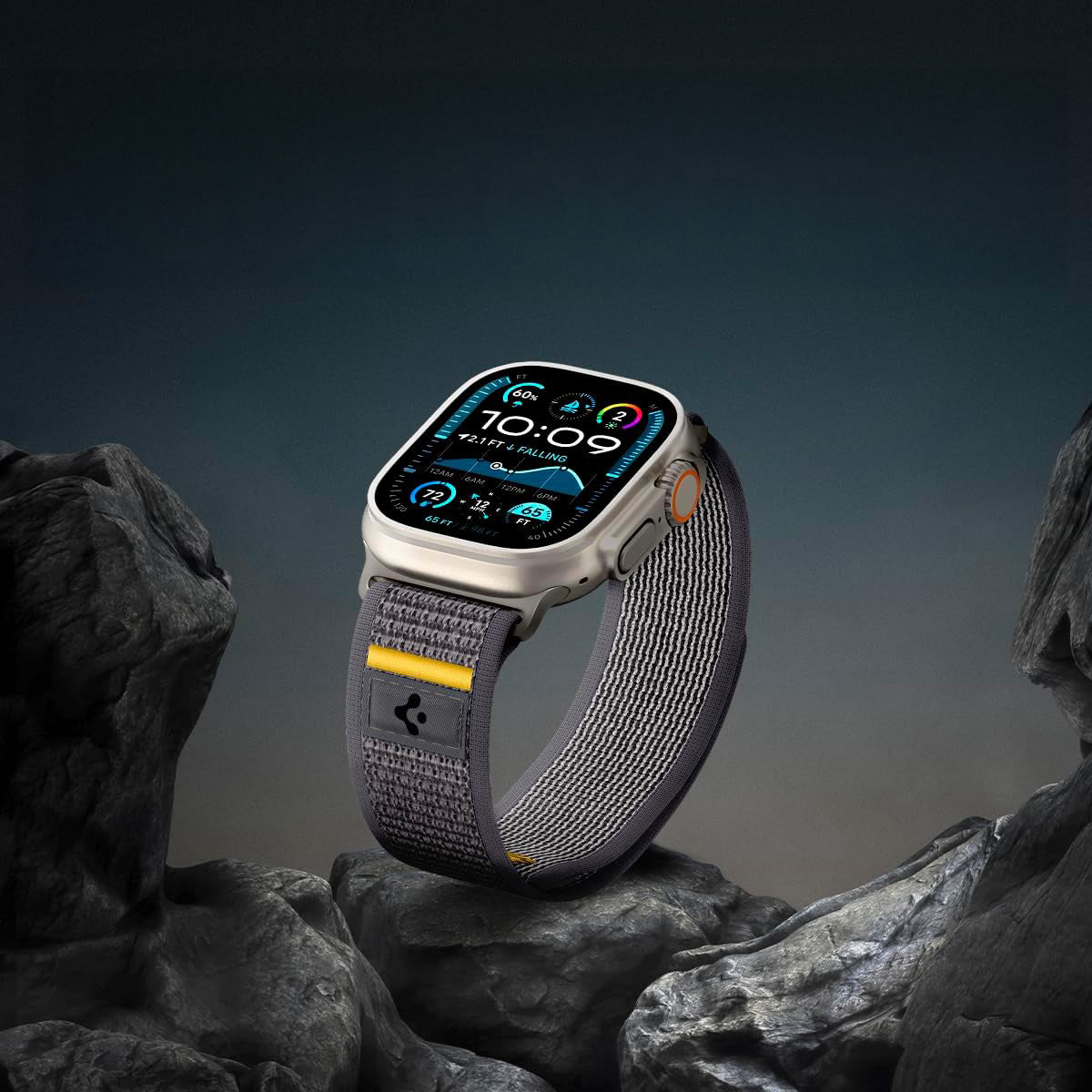 Armband für Apple Watch 49/46/45/44 mm, Spigen Athlex Air, Grau