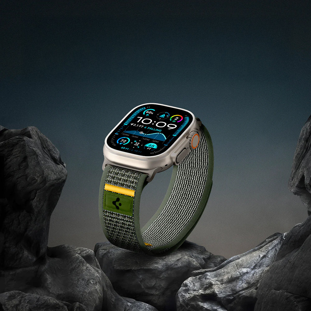 Armband für Apple Watch 49/46/45/44 mm, Spigen Athlex Air, Grün