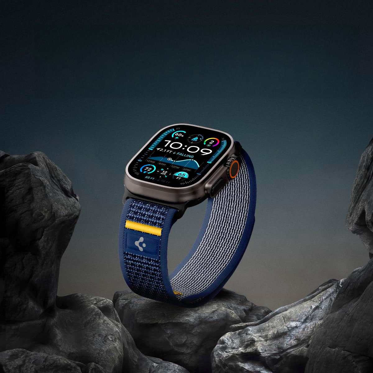 Armband für Apple Watch 49/46/45/44 mm, Spigen Athlex Air, Dunkelblau