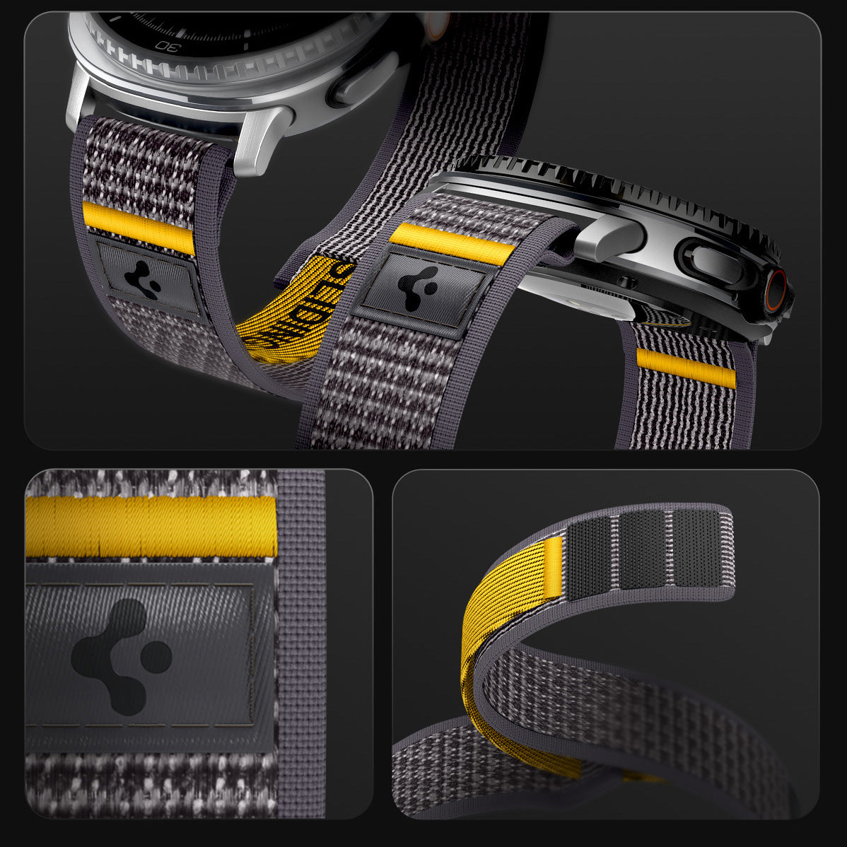 Armband für Galaxy Watch 8 / 8 Classic, Spigen Athlex Air, Grau
