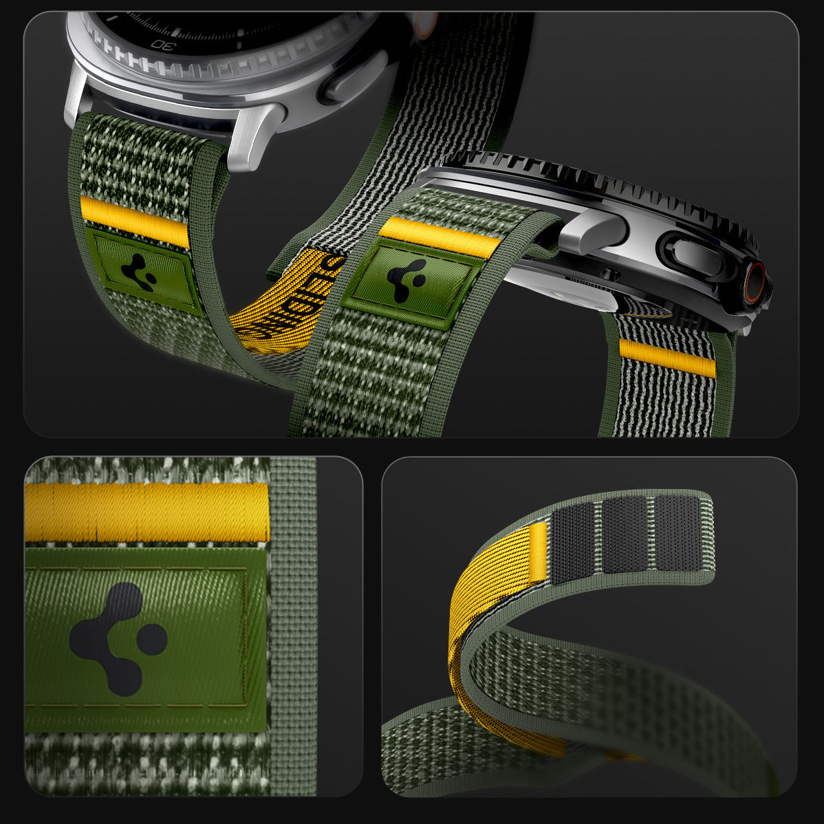 Armband für Galaxy Watch 8 / 8 Classic, Spigen Athlex Air, Grün