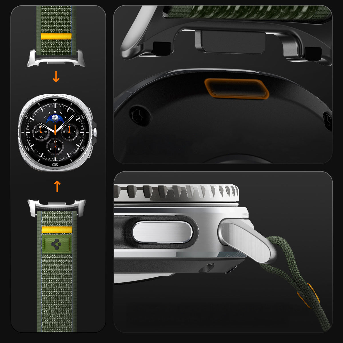 Armband für Galaxy Watch 8 / 8 Classic, Spigen Athlex Air, Grün