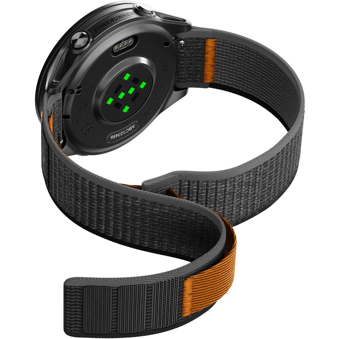 Armband für Smartwatch, QuickRelease 22 mm, Spigen Athlex Air 2, Schwarz-Orange