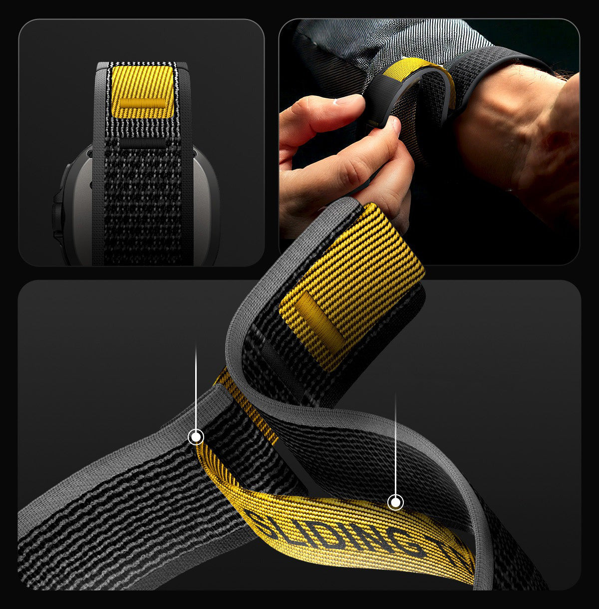 Armband für Galaxy Watch 8 40/44 mm, Classic 46 mm, Spigen Athlex Air, Schwarz