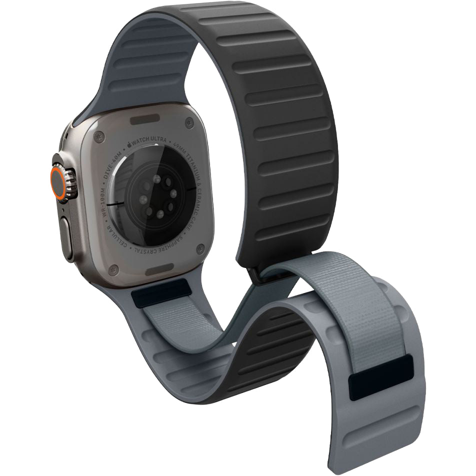 Armband für Apple Watch 44/45/46/49 mm, Spigen Athlex Air M, Schwarz-Grau (4/9)